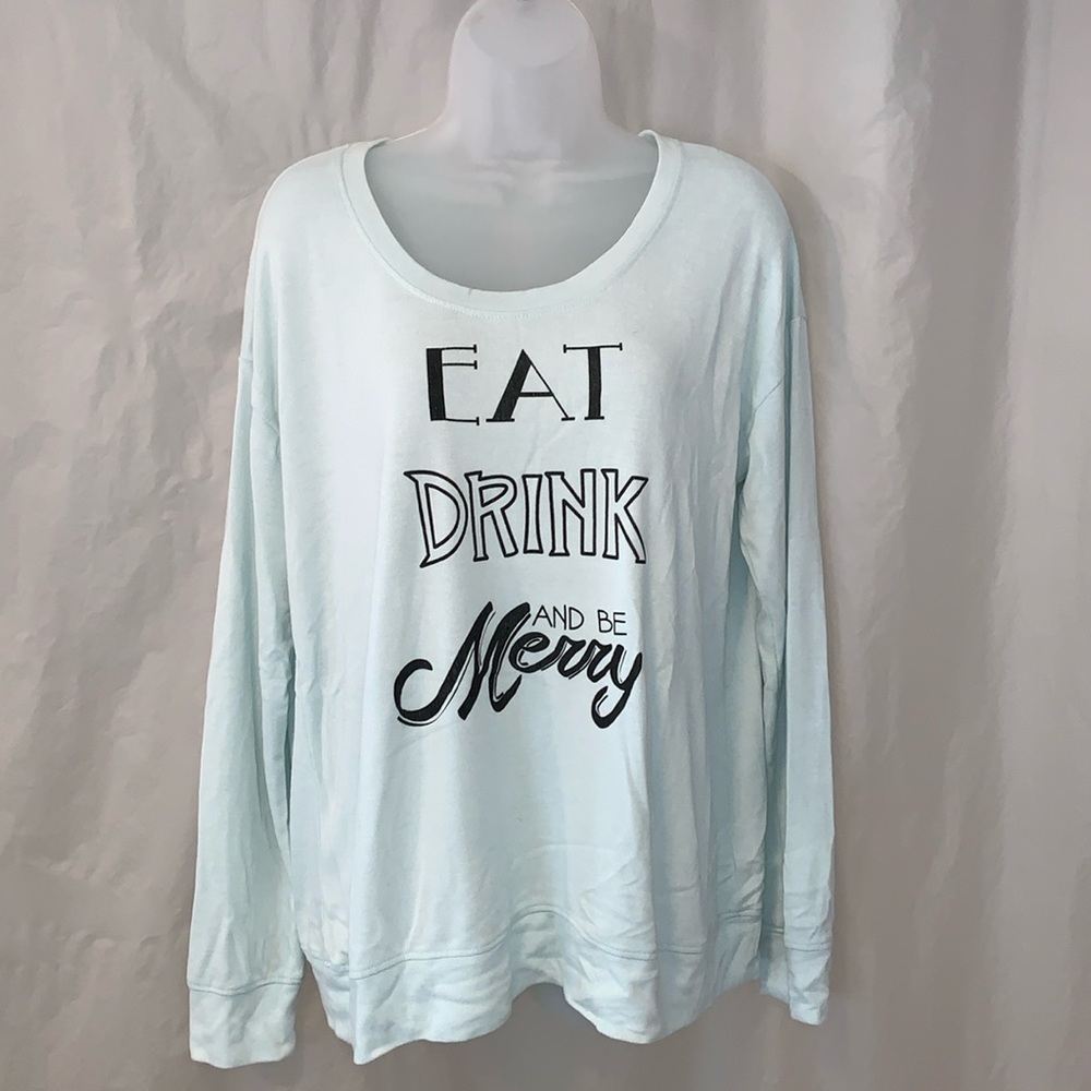 XL “EAT, DRINK & BE MERRY” SUPER SOFT LOUNGE SWEATER BP UNDERCOVER